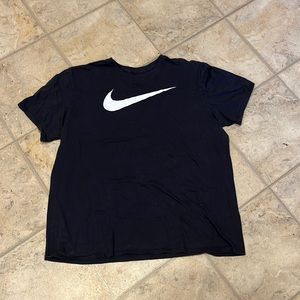Mens Nike large print center swoosh blue T-shirt size XXL